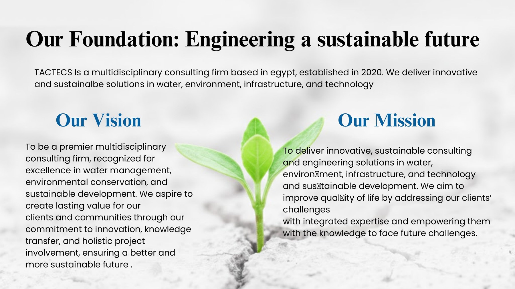 TACTECS Five Years of Impact report — Our Foundation: vision and mission